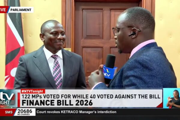 NTV Kenya: MPs pass Finance Bill 2026, awaits President Ruto's assent