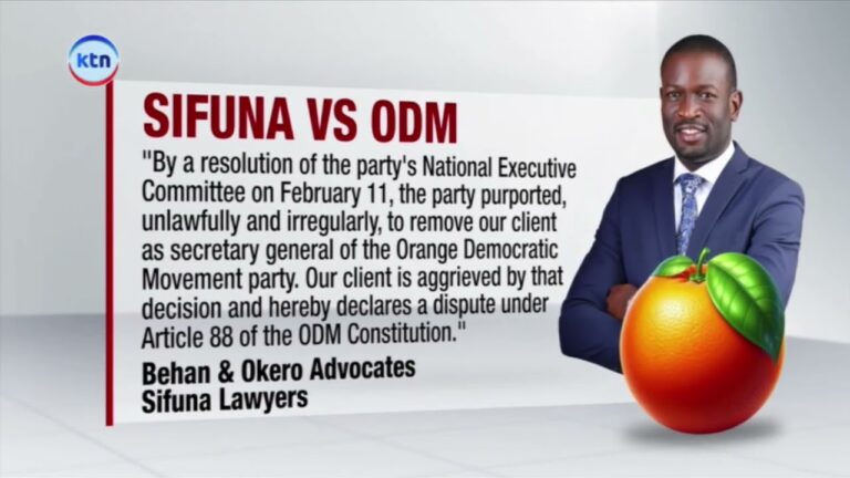 ODM Party Moves to Oust Senator Sifuna as Secretary-General