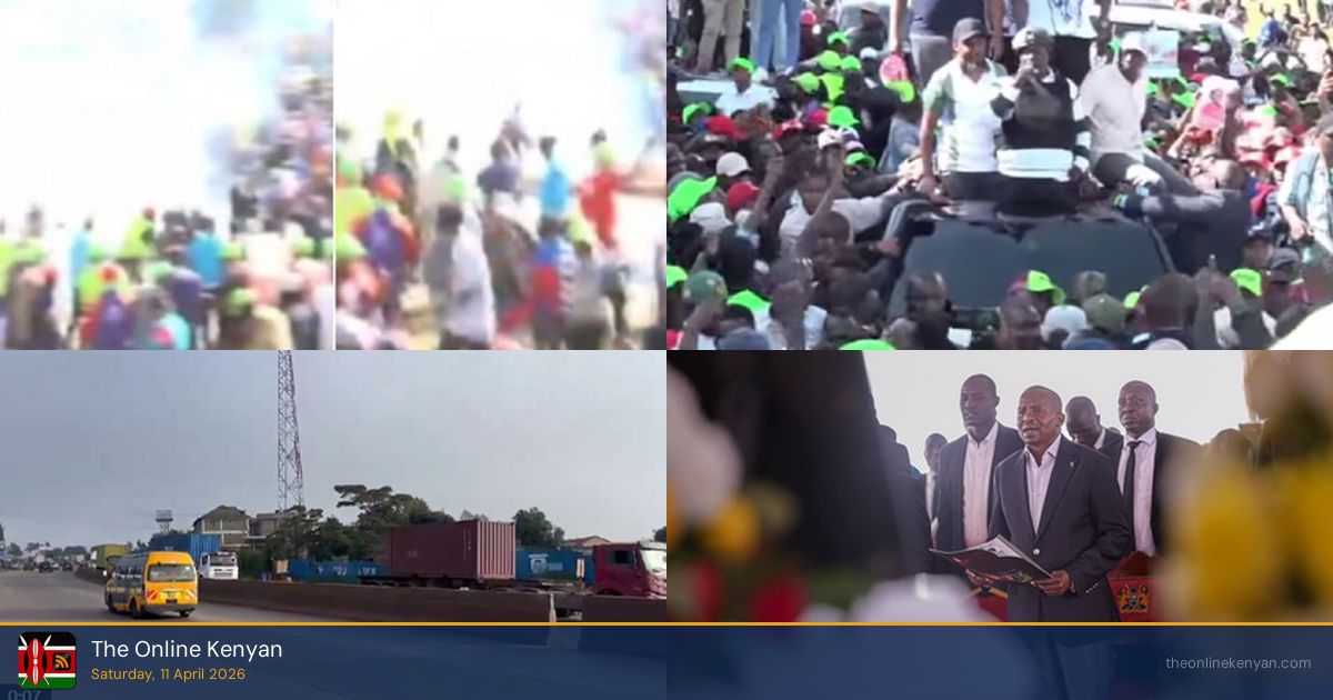 Teargas in Kikuyu as Police Break Up Roadblocks Ahead of Gachagua-led Rally - April 2026